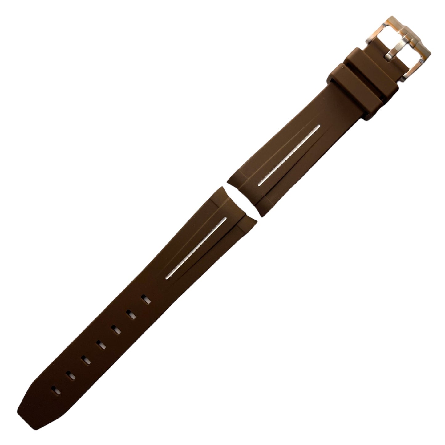 MACCHIATO MoonSwatch Rubber Strap | Brown, White