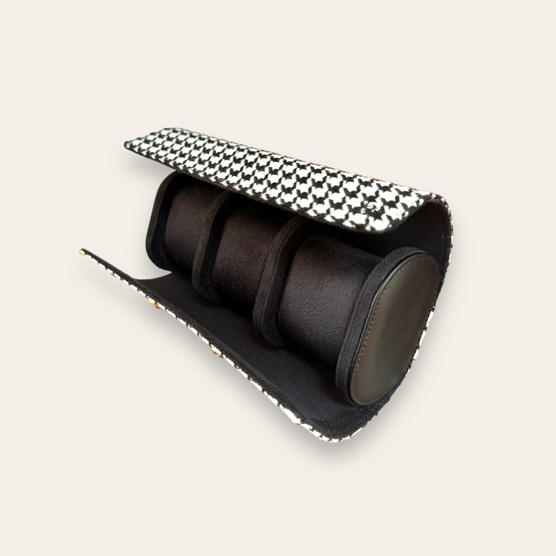 SIGNATURE Watch Roll | Pepita Houndstooth