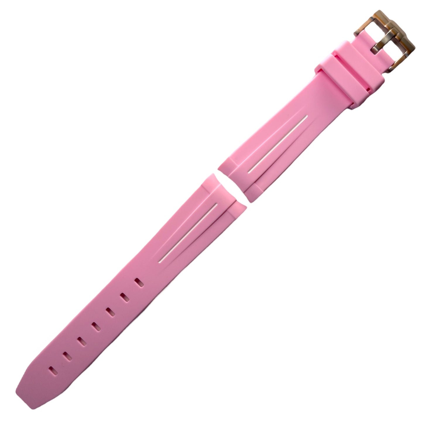 BARBIE MoonSwatch Rubber Strap | Pink, White