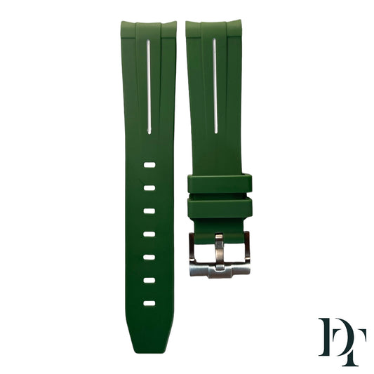 FORTUNE MoonSwatch Rubber Strap | Green, White