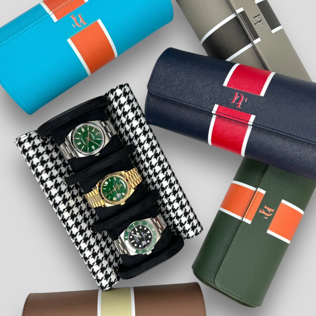 SIGNATURE Watch Roll | Pepita Houndstooth