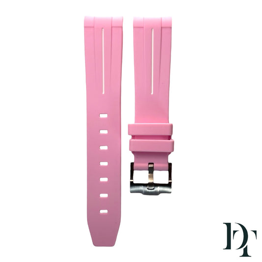 BARBIE MoonSwatch Rubber Strap | Pink, White